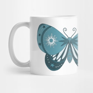 Blue Moth with Stars Mug